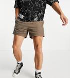 Collusion Shorts In Brown Twill