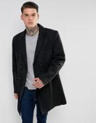 Bellfield Double Breasted Wool Mix Jacket - Black
