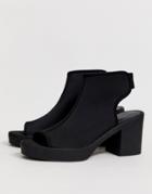 Asos Design Shona Chunky Shoe Boot In Black Neoprene - Black