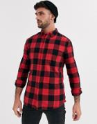New Look Shirt In Red Buffalo Plaid