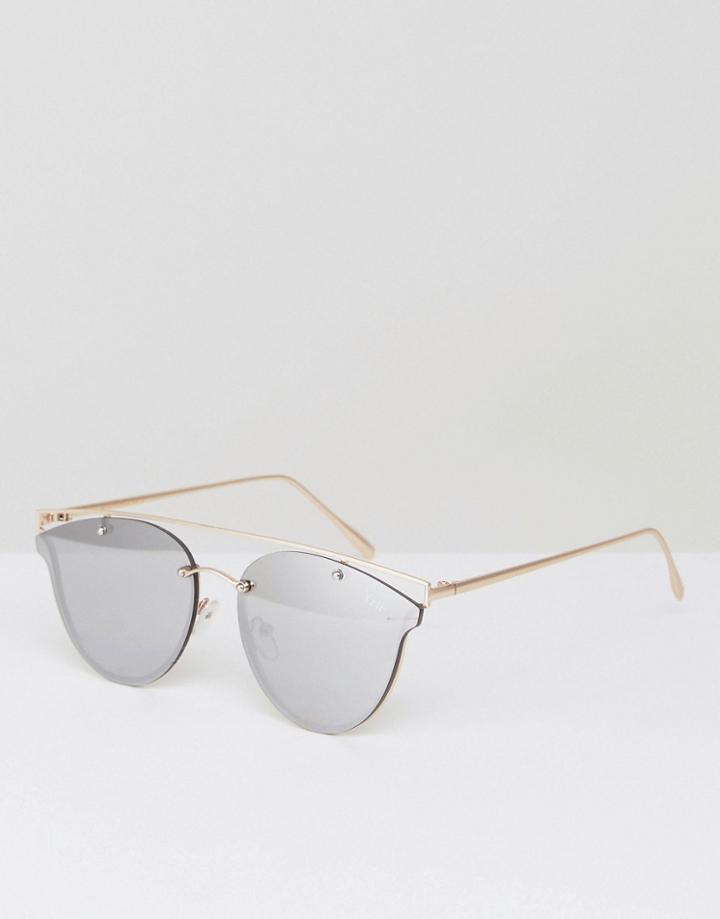 Yhf Melrose Round Sunglasses In Black Mirror - Black