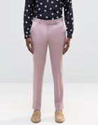 Asos Slim Suit Pants In Dusty Pink - Pink