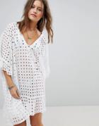 Tigerlily Beach Cover Up With Cut-outs - White