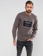 Nicce Sweatshirt With Box Logo - Gray