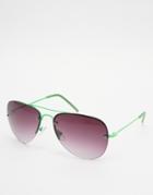 Trip Aviator Sunglasses - Green