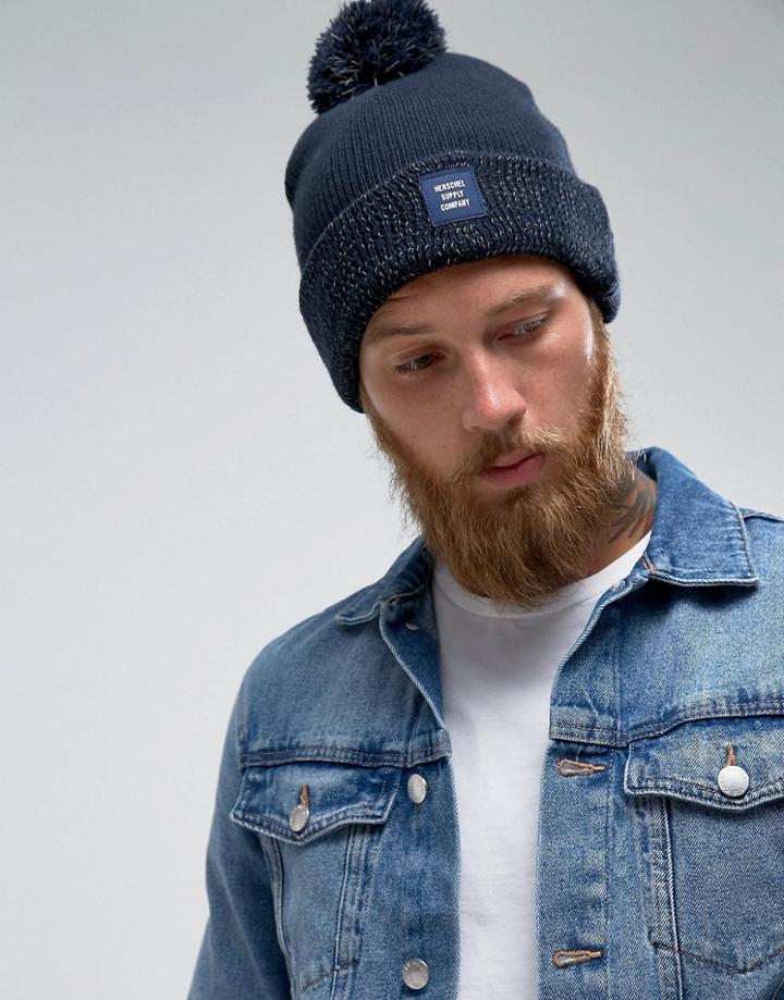 Herschel Supply Co Sepp Bobble Beanie - Navy