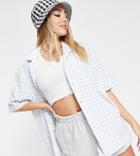 Collusion Revere Gingham Shirt In Blue - Part Of A Set-blues