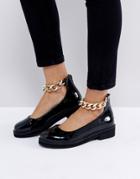 Asos Mingle Chunky Flat Shoes - Black