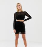 Collusion Ruched Mesh Skirt