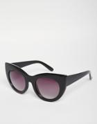 Jeepers Peepers Round Cat Sunglasses - Black