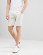 Bellfield Slim Fit Chino Shorts In Beige - Beige