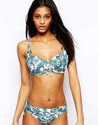 Esprit Fuller Bust Cypress Beach Padded Bikini Top - Dark Blue