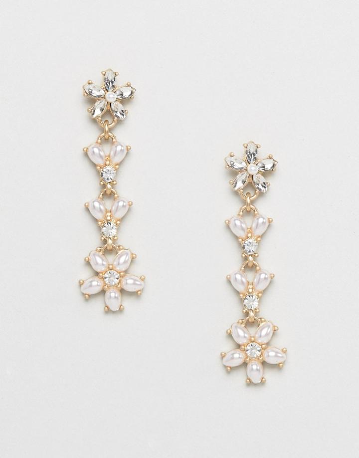 Ashiana Statement Drop Gem Earrings - Gold