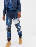 G-star X Jaden Smith Spiral Waterfall Patches 3d Slim Jeans-blue