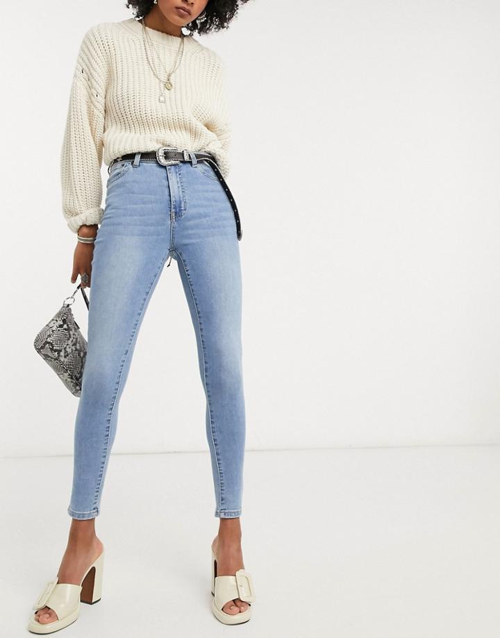 Object Skinny Jeans In Light Blue-blues