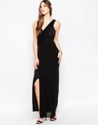 Studio 75 Manna Wrap Panel Maxi Dress - Black