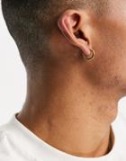 Topman Hinge Hoop Earrings In Gold