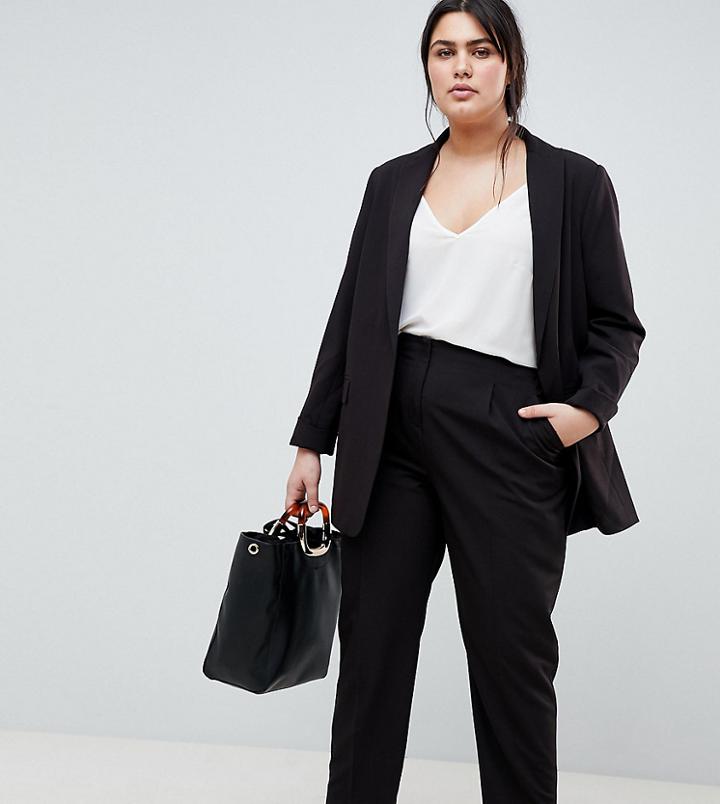 Asos Design Curve Mix & Match Cigarette Pants - Black