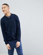 Selected Homme Knitted Cardigan With Patch Pockets - Navy