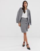 Y.a.s Thesis Check Two-piece Wrap Skirt - Gray