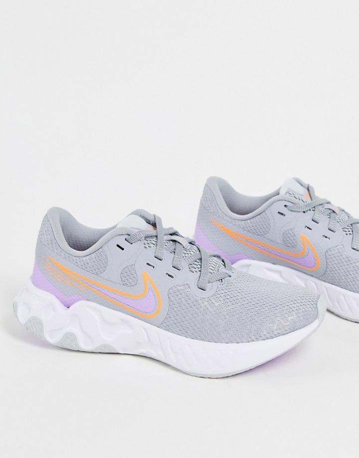 Nike Running Renew Ride 2 Sneakers In Wolf Gray