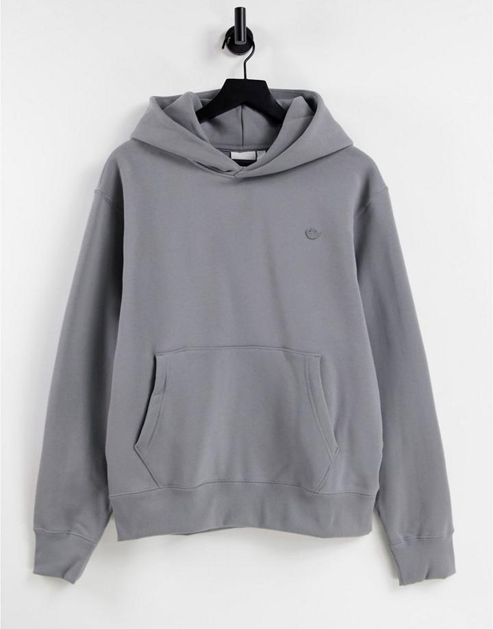 Adidas Originals Adicolor Contempo Boyfriend Fit Hoodie In Dark Gray-grey