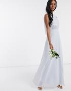 Maids To Measure Bridesmaid Cowl Back Chiffon Dress-blues