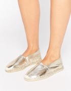 Pieces Haisha Metallic Gold Espadrilles - Gold