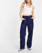 Polo Ralph Lauren Contrast Stitch Carpenter Pants In Navy