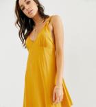 Asos Design Tall Seamed Mini Swing Sundress - Yellow