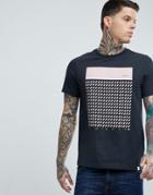 Farah Chestering Slim Fit Block Print T-shirt In Black - Black