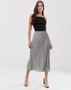 Ax Paris Pleated Midi Dress - Black