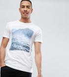 Selected Homme Tall T-shirt With Print - White