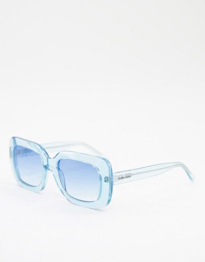 Calvin Klein Jeans Ckj18502s Square Lens Sunglasses-blues