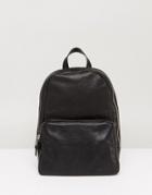 Vagabond Mini Leather Backpack In Black - Black