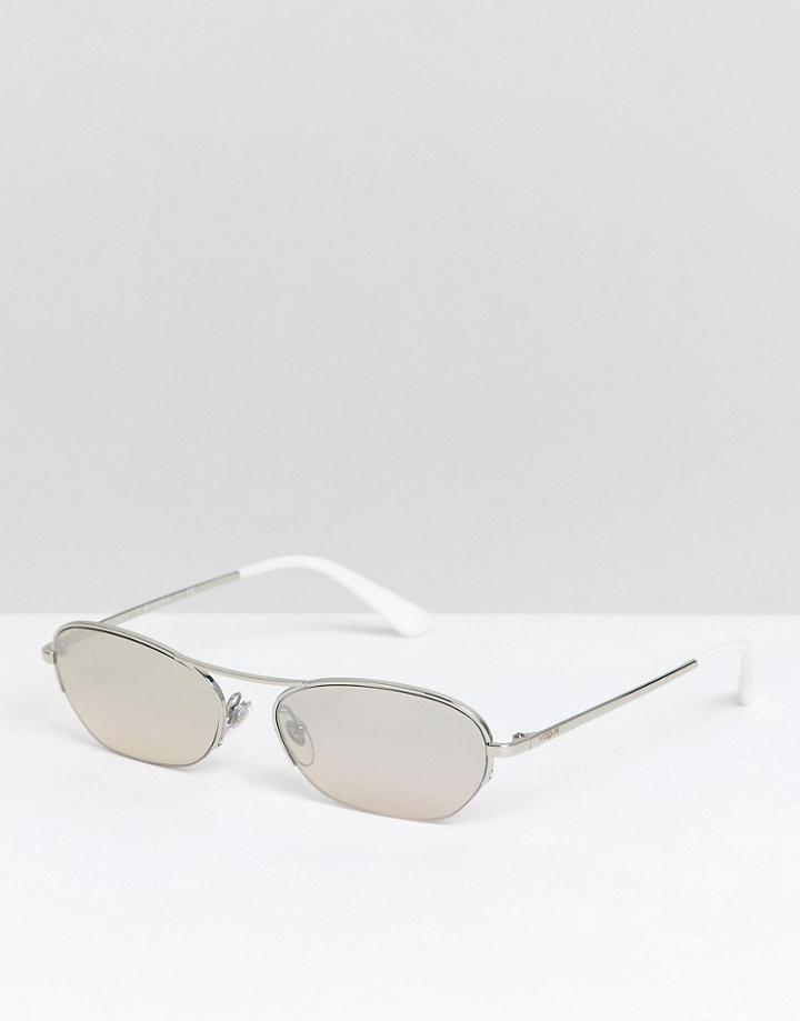 Vogue X Gigi Oval Slim Frame Sunglasses