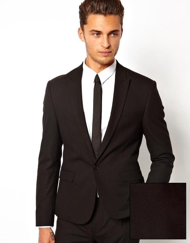 Asos Skinny Fit Suit Jacket In Black