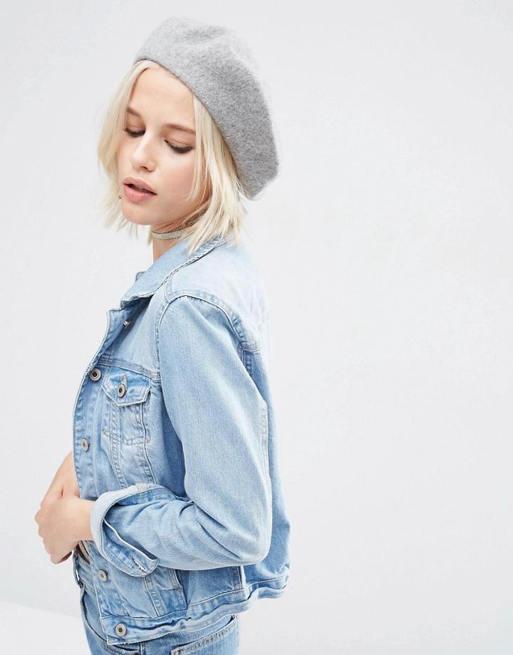 Asos Wool Beret - Gray