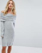 Miss Selfridge Bardot Midi Sweater Dress - Multi