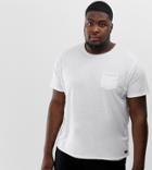 Brave Soul Raw Edge T-shirt - White