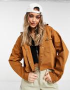 Monki Sloane Coordinating Suit Shacket In Brown
