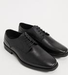 Silver Street Wide Fit Derby Leather Lace Up Shoes In Black