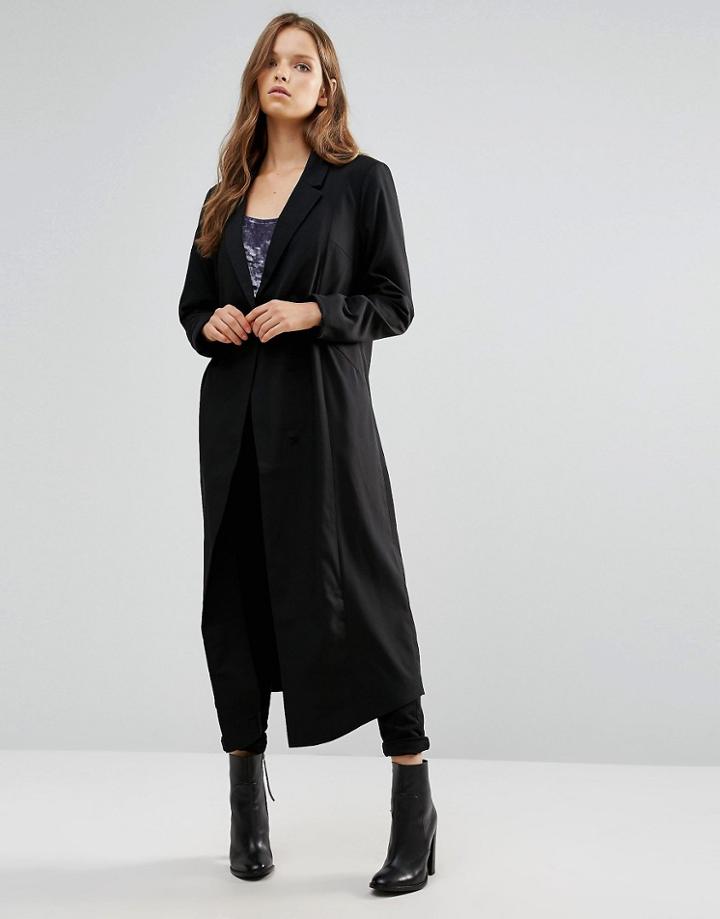 Minimum Moves Oversized Coat - Black