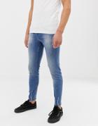 Religion Cropped Skinny Fit Jeans - Blue