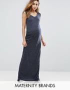 Mama. Licious Easy Sleeveless Jersey Maxi Dress - Navy