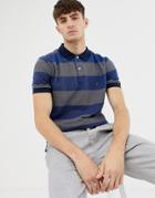 Tommy Hilfiger Jacquard Striped Polo Shirt - Navy