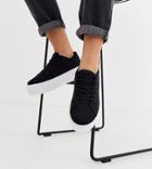 Truffle Collection Wide Fit Flatform Sneakers-black