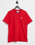 Adidas Originals Essentials T-shirt In Red With Small Logo
