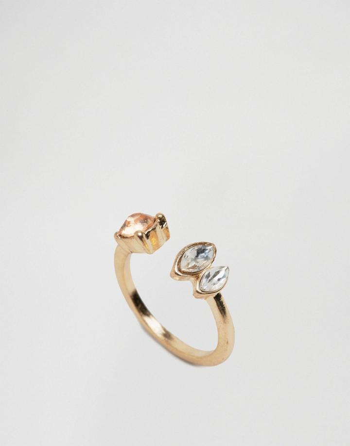 Asos Open Jewel Ring - Pink