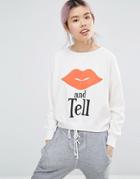 Wildfox Kiss And Tell Sweatshirt - Pink